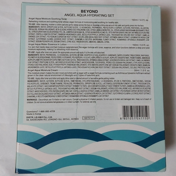 Angel Aqua Moisture skin care set, New in Box - Picture 2 of 3
